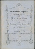 Nemzeti Színház Könyvtára XXXI. Kötet: Barbier Gy és Carré M.: Romeo és Júlia. Romeo és Júlia. Ford.: Ormai Ferenc. Zené - Ohne Zuordnung