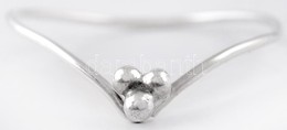 Ezüst(Ag) Apró Bogyós Gyűrű, Jelzett, Méret: 57, Nettó: 0,6 G - Sonstige & Ohne Zuordnung