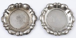 2 Db Jelzett Ezüst Poháralátét D:7,5 Cm, 21 G / Silver Glass Mats - Sonstige & Ohne Zuordnung