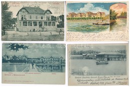 **, * 4 Db RÉGI Balatoni Magyar Városképes Lap / 4 Pre-1945 Hungarian Town-view Postcards - Ohne Zuordnung