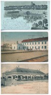 3 Db RÉGI Magyar Városképes Lap / 3 Pre-1945 Hungarian Town-view Postcards - Ohne Zuordnung