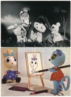 **, * 12 Db MODERN Báb Rajzfilm Motívumlap / 12 Modern Puppet Cartoon Motive Postcards - Ohne Zuordnung