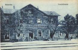 T2/T3 1939 Bánhida (Tatabánya), Vasútállomás, Vasutasok. Krakovszky András Felvétele (EK) - Ohne Zuordnung