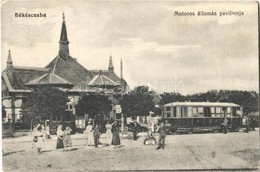 T2/T3 1915 Békéscsaba, Motoros állomás Pavilonja, Városi Vasút, Kisvasút. Vasúti Levelezőlapárusítás 5842. (EK) - Ohne Zuordnung