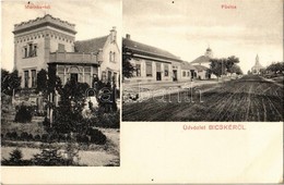 T2/T3 1910 Bicske, Mariska Lak, Villa, Fő Utca, üzlet, Templomok. Balázs Sándor Kiadása (EK) - Ohne Zuordnung