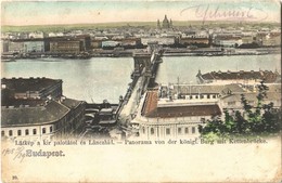 T3 1905 Budapest, Látkép A Királyi Palotától és A Lánchíd (fa) - Ohne Zuordnung