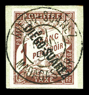 N°13, 1F Marron Sur Son Support Obl Càd Du 1.5.93. SUP. R. (certificat)  Qualité: O  Cote: 1650 Euros - Used Stamps