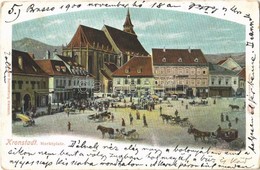 * T3 1900 Brassó, Kronstadt, Brasov; Piac Tér, J.L. & A. Hesshaimer üzlete / Marktplatz / Market Square, Shops (Rb) - Unclassified