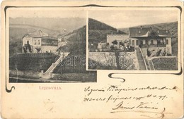 T3 1906 Ópálos, Ópaulis, Paulis; Lujza Villa, Nyaraló / Villa. Art Nouveau (kopott Sarok / Worn Corner) - Ohne Zuordnung