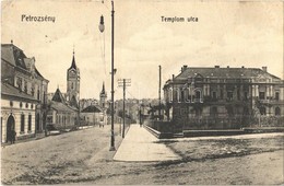 T2 Petrozsény, Petrosani; Templom Utca. W.L. Bp. 6152. Herz Henrik Kiadása / Street - Ohne Zuordnung