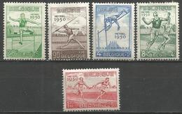 (E040) BELGIQUE - N°827à831* - Championnats D'Europe Athlétisme Heysel - Unused Stamps