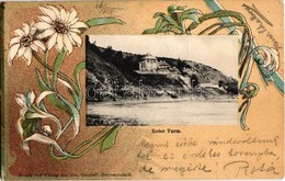 T2 1901 Vöröstoronyi-szoros, Roter-Turm-Pass, Pasul Turnu Rosu; Vöröstorony Vára / Turnu Rosu Castle. Jos. Drotleff Art  - Ohne Zuordnung