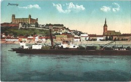 T2/T3 1915 Pozsony, Pressburg, Bratislava; Vár, Uszály / Castle, Barge - Ohne Zuordnung