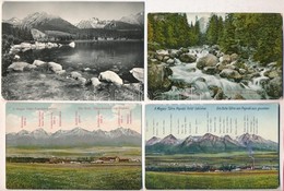 ** Tátra, Vysoké Tatry; - 6 Db Régi Képeslap, Közte Egy Hajtatlan Panorámalap / 6 Pre-1945 Postcards With One Unfolded P - Ohne Zuordnung