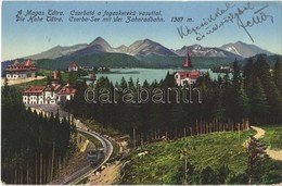 T2 1915 Tátra, Magas Tátra, Vysoké Tatry; Csorba-See Mit Der Zahnradbahn / Csorba-tó A Fogaskerekű Vasúttal / Lake, Cogw - Unclassified