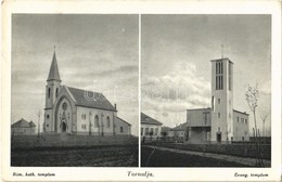 T2/T3 Tornalja, Tornaalja, Tornala; Római Katolikus és Evangélikus Templom. Bussányi Fotó Felvétele / Churches - Unclassified