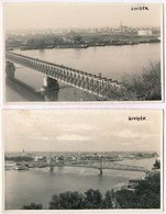 ** Újvidék, Novi Sad; Hidak / Bridgees - 2 Db Régi Fotó Képeslap / 2 Pre-1945 Photo Postcards - Ohne Zuordnung