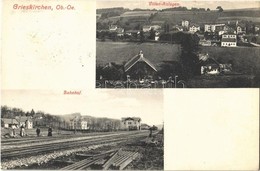 T2 1912 Grieskirchen, Villen Anlagen, Bahnhof / Villas, Railway Station - Ohne Zuordnung