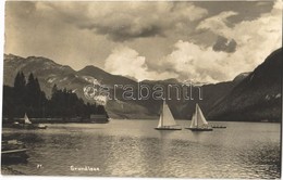 T2 Grundlsee / Lake, Mountains, Sailships. Max M. Weisz Photo - Ohne Zuordnung