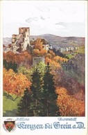 ** T1 Kreuzen Bei Grein A. D. Schloss Kuranstalt / Spa Castle. Deutscher Schulverein Karte Nr. 295. - Sin Clasificación