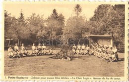 ** T2/T3 Petite-Espinette, Colonie Pour Jeunes Filles Débiles, "Le Clair Logis", Autour Du Feu De Camp / Camp For Girls  - Unclassified