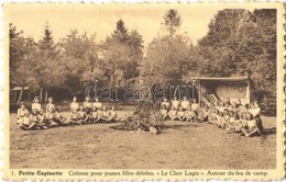 ** T2 Petite-Espinette, Kleine Hut; Colonie Pour Jeunes Filles Débiles "Le Clair Logis", Autour Du Feu De Camp / Camp Fo - Unclassified