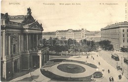 ** T1/T2 Brno, Brünn; Theaterplatz, K.k. Hauptzollamt / Theatre Square, Main Customs Office, Trams - Sin Clasificación