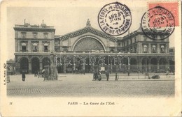 T2/T3 1906 Paris, La Gare De L'Est / Railway Station. TCV Card (EK) - Sin Clasificación