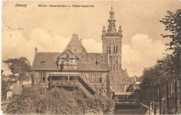 T3 1907 Gdansk, Danzig; Müller Gewerkshaus Und Katharinenkirche / Trade Union House, Church (EB) - Ohne Zuordnung