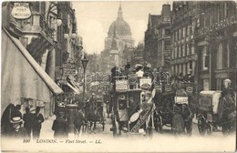 ** T2/T3 London, Fleet Street, Horse-drawn Carriages (EK) - Non Classés