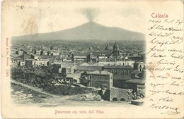 T2/T3 1900 Catania, Panorama Con Vista Dell'Etna - Ohne Zuordnung
