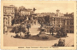 T2/T3 Genova, Piazza Tommaseo E Monumento A M. Belgrano / Square And Monument (EK) - Ohne Zuordnung