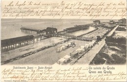 T2/T3 1902 Grado, Stabilimento Bagni, Bade-Anstalt, Un Saluto Da Grado Gruss / Coast - Sin Clasificación