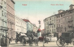 ** T2 Trieste, Trieszt; Piazza Della Borsa / Square, Horse Chariots - Ohne Zuordnung