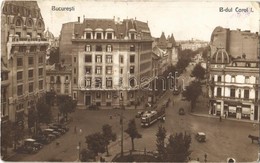 * T3 1932 Bucharest, Bukarest, B-dul Carol I. / Street View, Tram, Automobile (EK) - Ohne Zuordnung