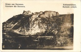 T2/T3 1918 Suceava, Suczawa, Szucsáva, Szőcsvásár, Schlossruinen / Castle Ruins, So.Stpl (EK) - Unclassified