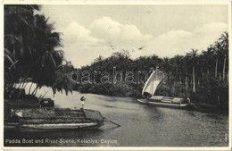 * T3 1934 Kelaniya (Ceylon), Padda Boat And River Scene (Rb) - Non Classés