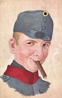 T2/T3 WWI Austrian Cigar Smoking Soldier (EK) - Ohne Zuordnung
