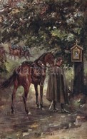 ** T2 'Ave Maria!' WWI K.u.K. Praying Soldiers, Horses, Artist Signed - Sin Clasificación