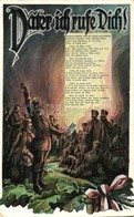 * T2/T3 WWI German Military Card, Soldiers, Poem (EK) - Sin Clasificación