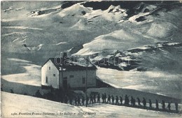 * T2/T3 Frontiere Franco-Italienne, Le Refuge En Hiver / French-Italian Border, Rest House In Winter, Soldiers - Sin Clasificación