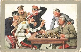 T3/T4 1915 Schach! Schach! / Hindenburg And Conrad Von Hötzendorf, WWI German Propaganda. M. Munk Wien Nr. 1036 S: Theod - Sin Clasificación