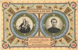 ** T2/T3 Beatificazione Di Don Bosco / Beatification Of Don Bosco. Art Nouveau, Floral, Litho (fl) - Ohne Zuordnung