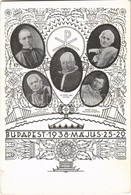 ** T2/T3 1938 Budapest, XXXIV. Nemzetközi Eucharisztikus Kongresszus / 34th International Eucharistic Congress. Art Nouv - Unclassified