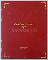 Éremtani Lapok 1990-1991, Egybekötött évfolyamok Műbőr Keménykötésben - Ohne Zuordnung