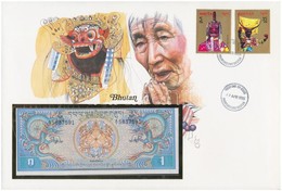 Bhutan 1N ~1981. Felbélyegzett Borítékban, Bélyegzéssel T:1 Bhutan ~1981. 1 Ngultrum In Envelope With Stamp And Cancella - Ohne Zuordnung