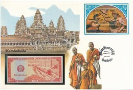 Kambodzsa 1979. 1/2R Felbélyegzett Borítékban, Bélyegzéssel T:I 	 Cambodia 1979. 1/2 Riel In Envelope With Stamp And Can - Sin Clasificación