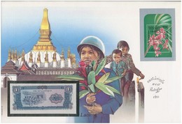 Laosz 1979. 1K Felbélyegzett Borítékban, Bélyegzéssel T:I  Lao 1979. 1 Kip In Envelope With Stamp And Cancellation C:UNC - Ohne Zuordnung
