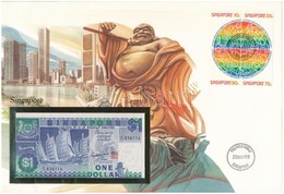 Szingapúr 1987. 1$ Felbélyegzett Borítékban, Bélyegzéssel T:I  Singapore 1987. 1 Dollar In Envelope With Stamp And Cance - Ohne Zuordnung