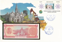 Venezuela 1989. 5B Felbélyegzett Borítékban, Bélyegzéssel T:I 	 Venezuela 1989. 5 Bolivares In Envelope With Stamp And C - Sin Clasificación